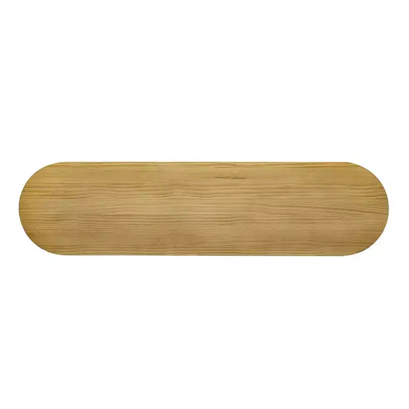 Consolle moderna con gambe curve, Consolle da ingresso a righe verticali con piano spesso, Consolle stretta per soggiorno, ingresso