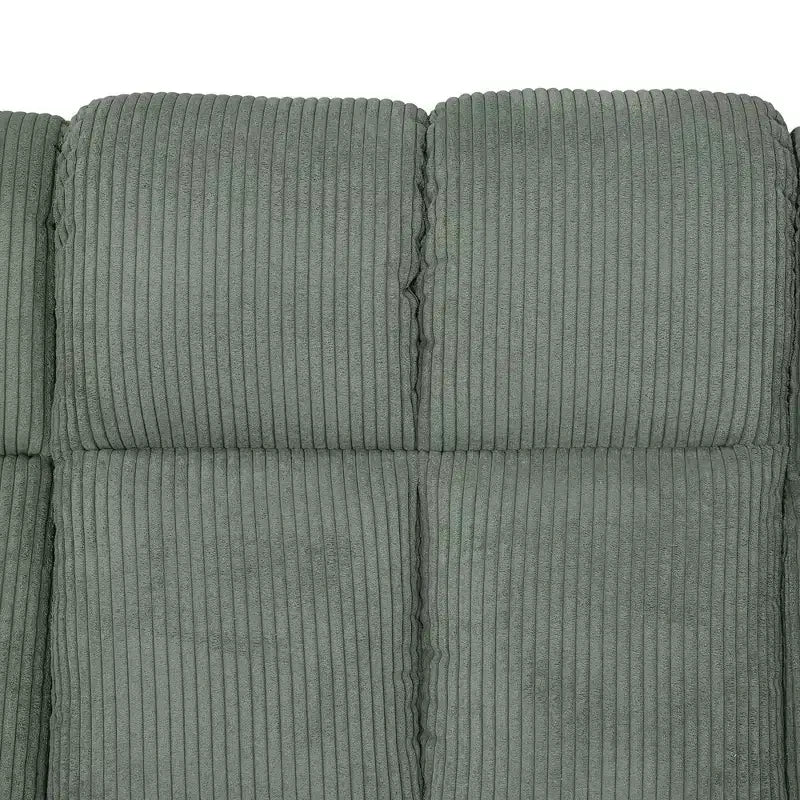 Recliner Chair, Corduroy Fabric Reclining Chair with Adjustable Backrest for Living Room, Green