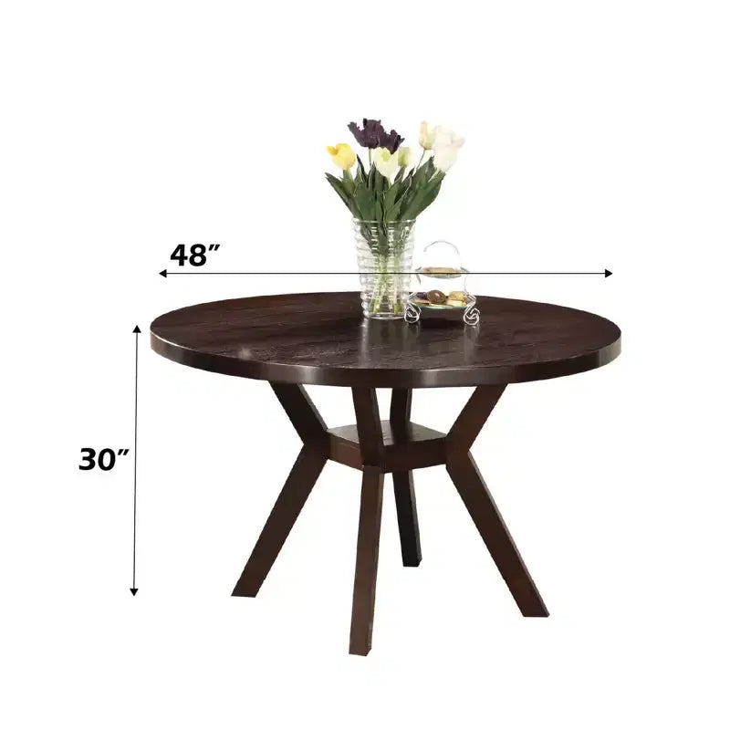 Matt Modern 5, Pieces Wood Dining Table Set with 4 Upholstered Chairs