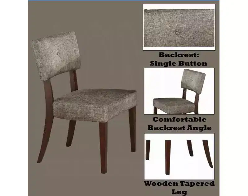 Matt Modern 5, Pieces Wood Dining Table Set with 4 Upholstered Chairs