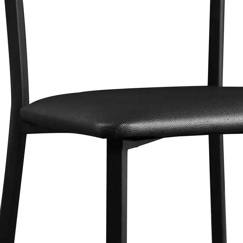 Set di 2, 4 Sedie da Pranzo Imbottite con Schienale Alto a Sbarre in Metallo, Seduta Moderna Imbottita Nera