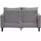 Divanetto Moderno Imbottito con Struttura in Legno, Comodo per Soggiorno Camera da Letto in Spazi Piccoli Grigio Chiaro