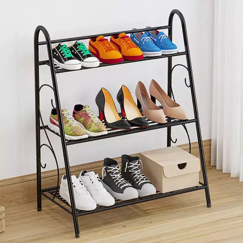3 Tier Metal Plant Stand for Multiple Plants, Space Saving Decorative Ladder Tiered Flower Planter Rack for Living Room Balcony Garden
