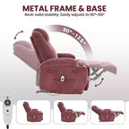 Poltrona Massaggiante Reclinabile, Ultra Confortevole (Inclinazione 135° Regolabile), Doppio Portabicchieri e Tasche Laterali, Montaggio Facile Senza Attrezzi