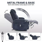 Poltrona Massaggiante Reclinabile, Ultra Confortevole (Inclinazione 135° Regolabile), Doppio Portabicchieri e Tasche Laterali, Montaggio Facile Senza Attrezzi