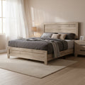 Royal Hampton Eastern King Bed with Grains and Knots, Natural Brown