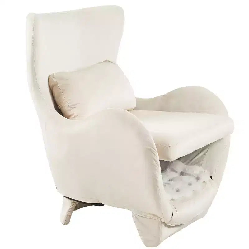 Poltrona d'accento con spazio per animali domestici, poltrona lounge in velluto 2 in 1, poltrona singola imbottita per soggiorno ufficio