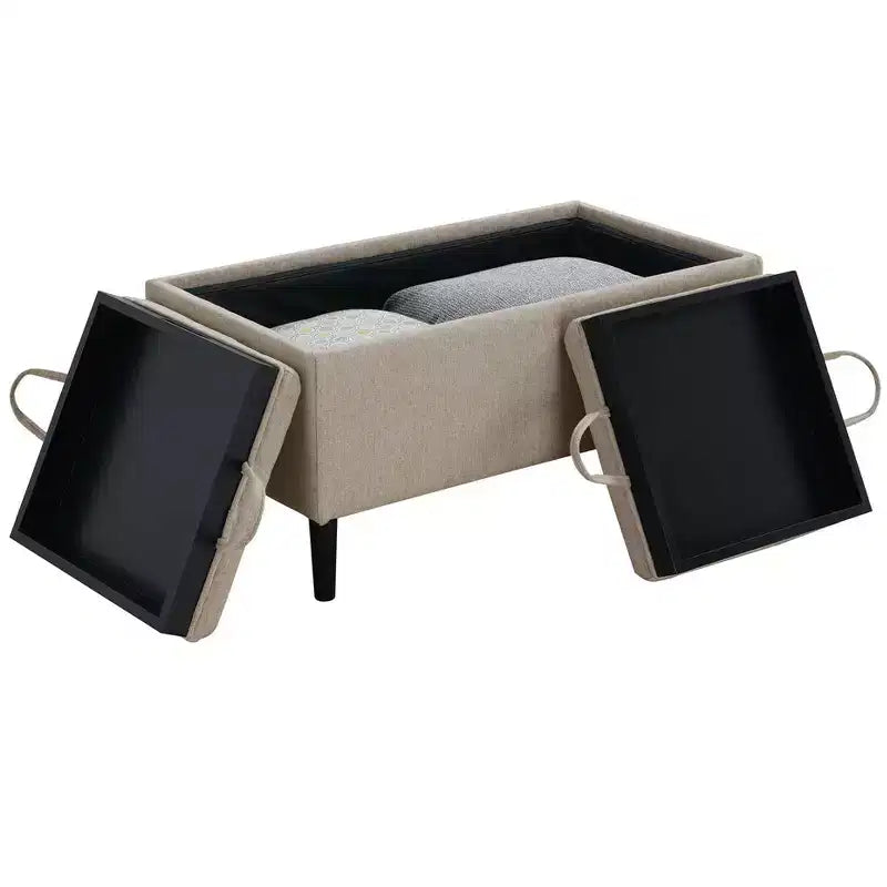 Comfort Magnolia Storage Ottoman with Trays