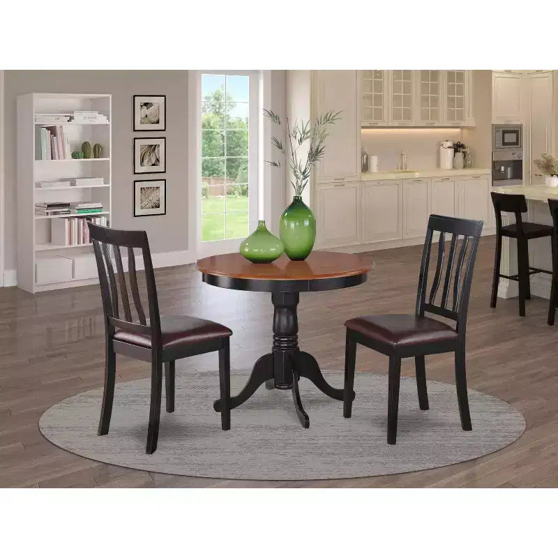 Set Tavolo da Cucina con 2 Sedie, Set Tavolo e Sedie da Pranzo per Piccoli Spazi