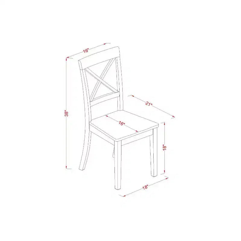Set sala da pranzo 5 pezzi, piano in legno massello finitura bianco lino, 4 posti a sedere