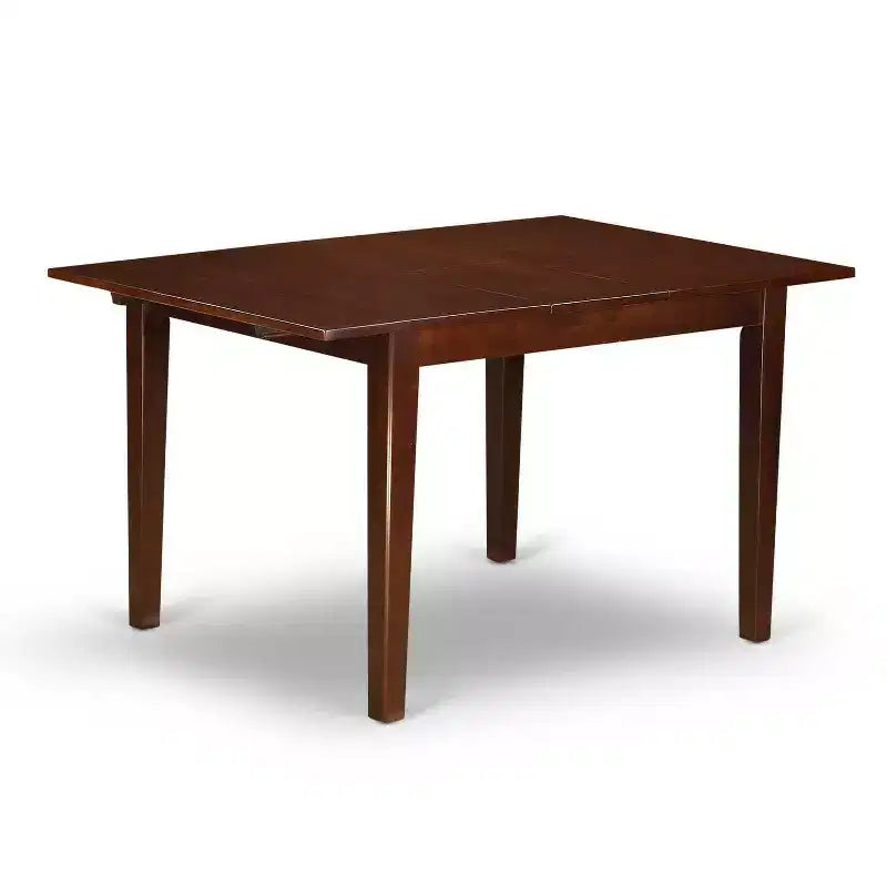 3, Pc Mahogany Finish Solid Wood Top with Butterfly Leaf Dining Table Set