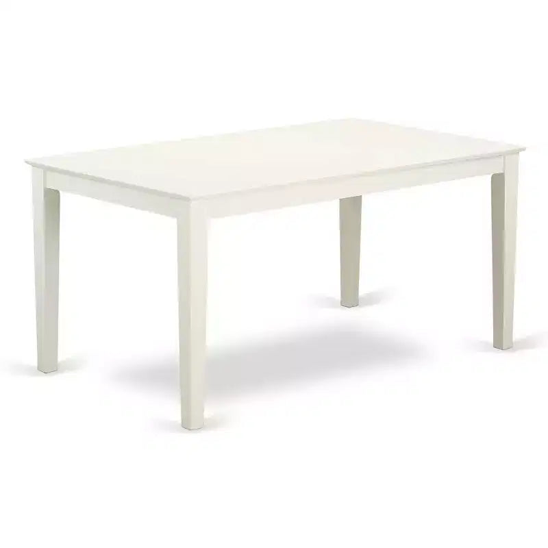 5, Piece Rectangle Linen White Finish Solid Wood Top Dining Table with 2 Benches, 2 Chairs