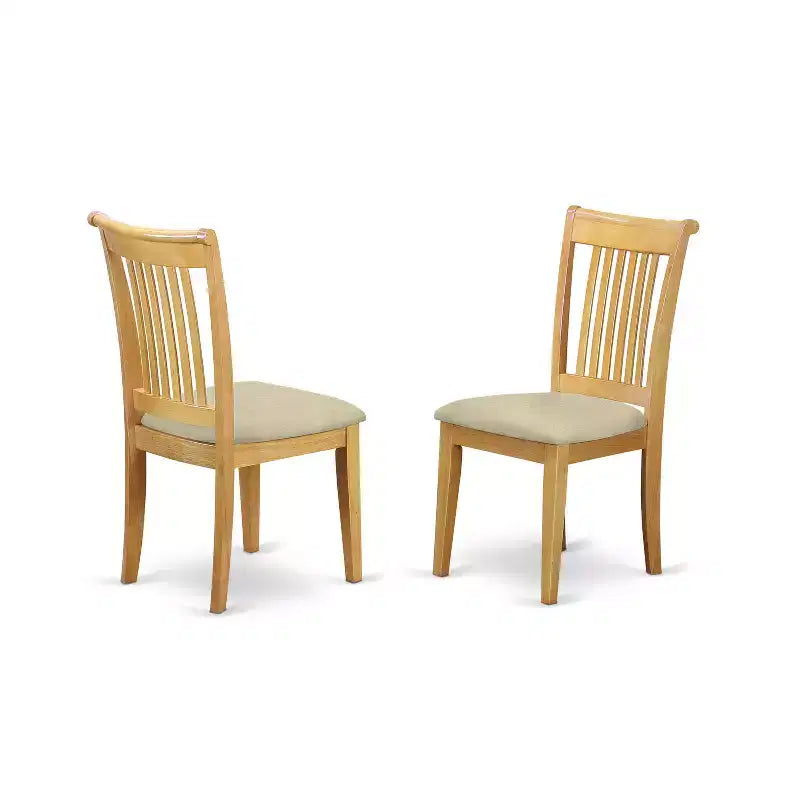 Southwestern Round Dining Table Set, 3 Piece Kitchen Table & Chairs, Oak Finish, 42 Inch