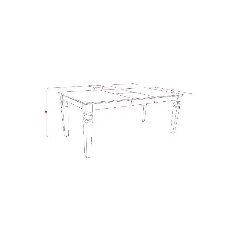 7, Piece Buttermilk and Cherry Finish Solid Wood Top Dining Table with 6 Chairs