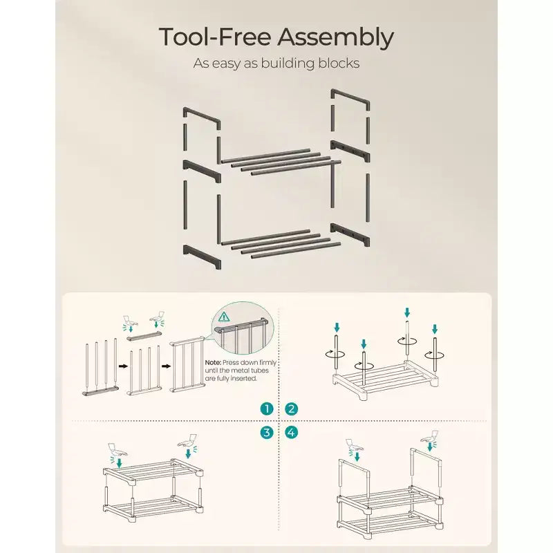Scarpiera impilabile a 2 livelli, organizer per scarpe in metallo da 37,5 cm con capacità di 10 kg per ripiano, verticale e reversibile per ingresso, nero
