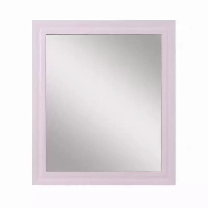 Specchio da comò Accent, Elegante cornice quadrata in legno, 34x39 rosa lucido