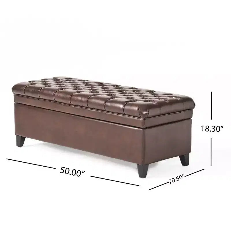 50 Panchina Contenitore, Panchina Ottomana Capitonnè da Fondo Letto con Coperchio Sollevabile, Ottomana per Soggiorno, Ingresso