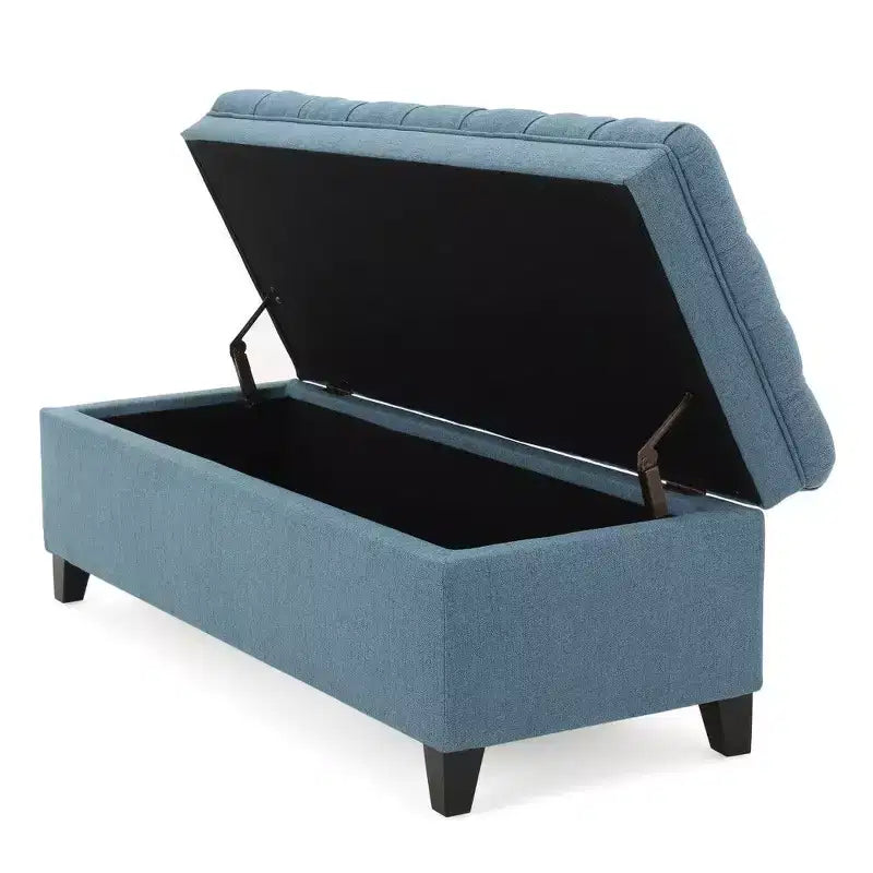 50 Panchina Contenitore, Panchina Ottomana Capitonnè da Fondo Letto con Coperchio Sollevabile, Ottomana per Soggiorno, Ingresso
