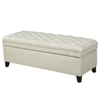 50 Panchina Contenitore, Panchina Ottomana Capitonnè da Fondo Letto con Coperchio Sollevabile, Ottomana per Soggiorno, Ingresso