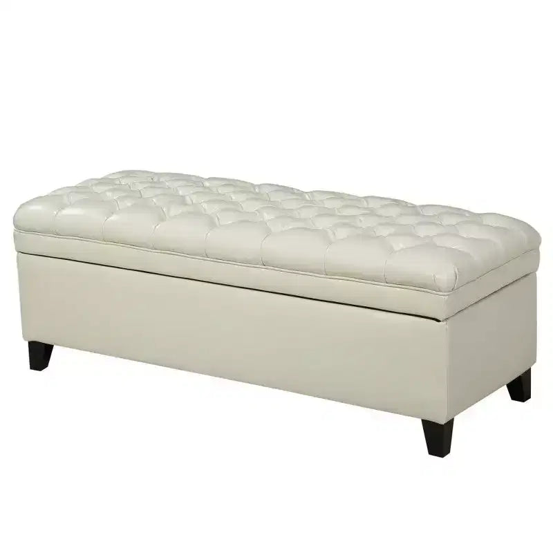 50 Panchina Contenitore, Panchina Ottomana Capitonnè da Fondo Letto con Coperchio Sollevabile, Ottomana per Soggiorno, Ingresso