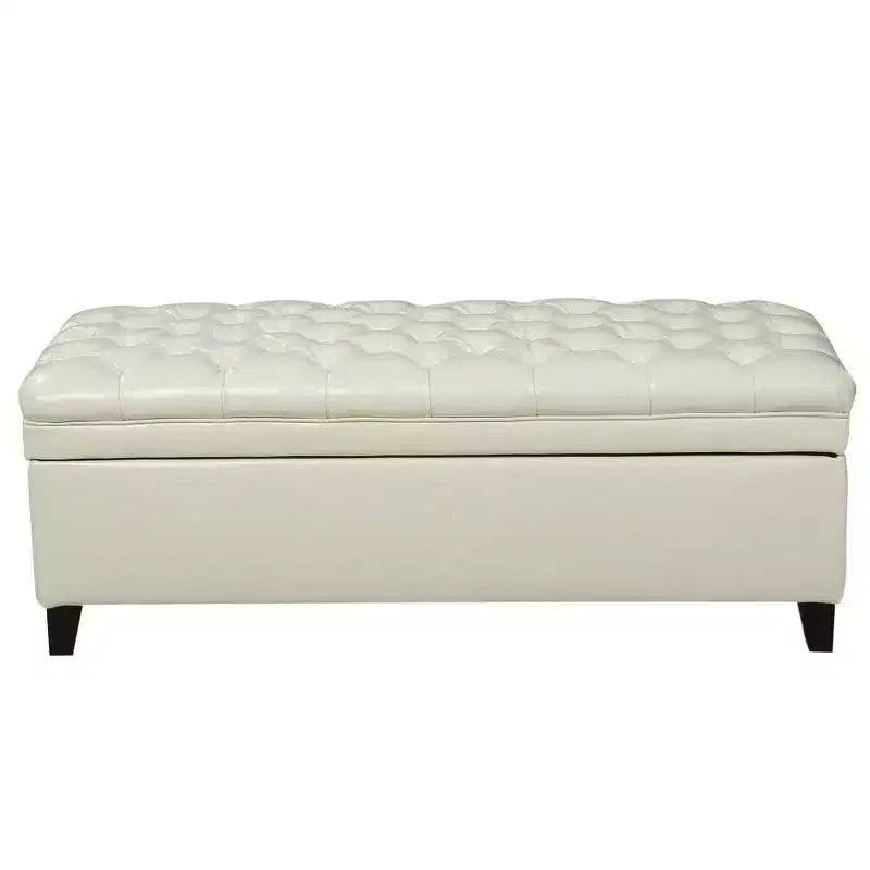 50 Panchina Contenitore, Panchina Ottomana Capitonnè da Fondo Letto con Coperchio Sollevabile, Ottomana per Soggiorno, Ingresso