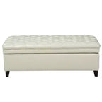 50 Panchina Contenitore, Panchina Ottomana Capitonnè da Fondo Letto con Coperchio Sollevabile, Ottomana per Soggiorno, Ingresso