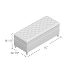 50 Panchina Contenitore, Panchina Ottomana Capitonnè da Fondo Letto con Coperchio Sollevabile, Ottomana per Soggiorno, Ingresso