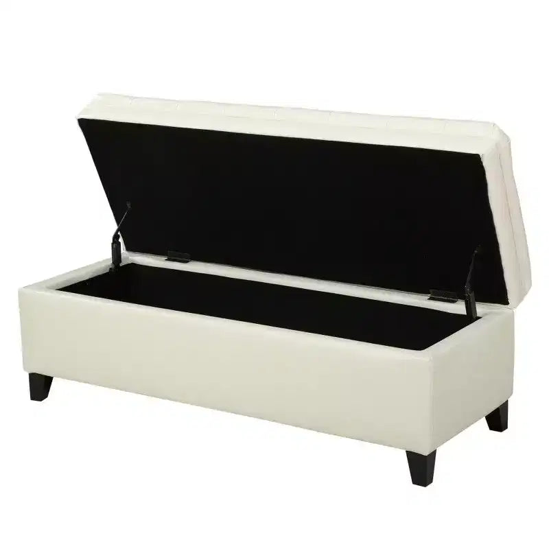 50 Panchina Contenitore, Panchina Ottomana Capitonnè da Fondo Letto con Coperchio Sollevabile, Ottomana per Soggiorno, Ingresso
