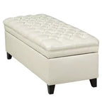 50 Panchina Contenitore, Panchina Ottomana Capitonnè da Fondo Letto con Coperchio Sollevabile, Ottomana per Soggiorno, Ingresso
