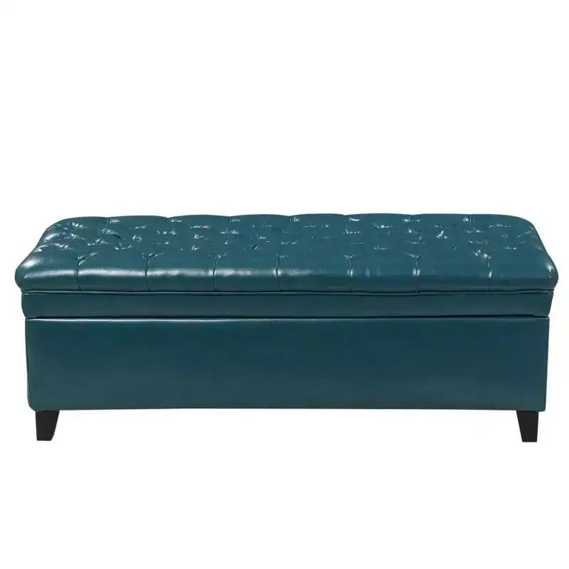 50 Panchina Contenitore, Panchina Ottomana Capitonnè da Fondo Letto con Coperchio Sollevabile, Ottomana per Soggiorno, Ingresso