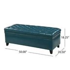 50 Panchina Contenitore, Panchina Ottomana Capitonnè da Fondo Letto con Coperchio Sollevabile, Ottomana per Soggiorno, Ingresso