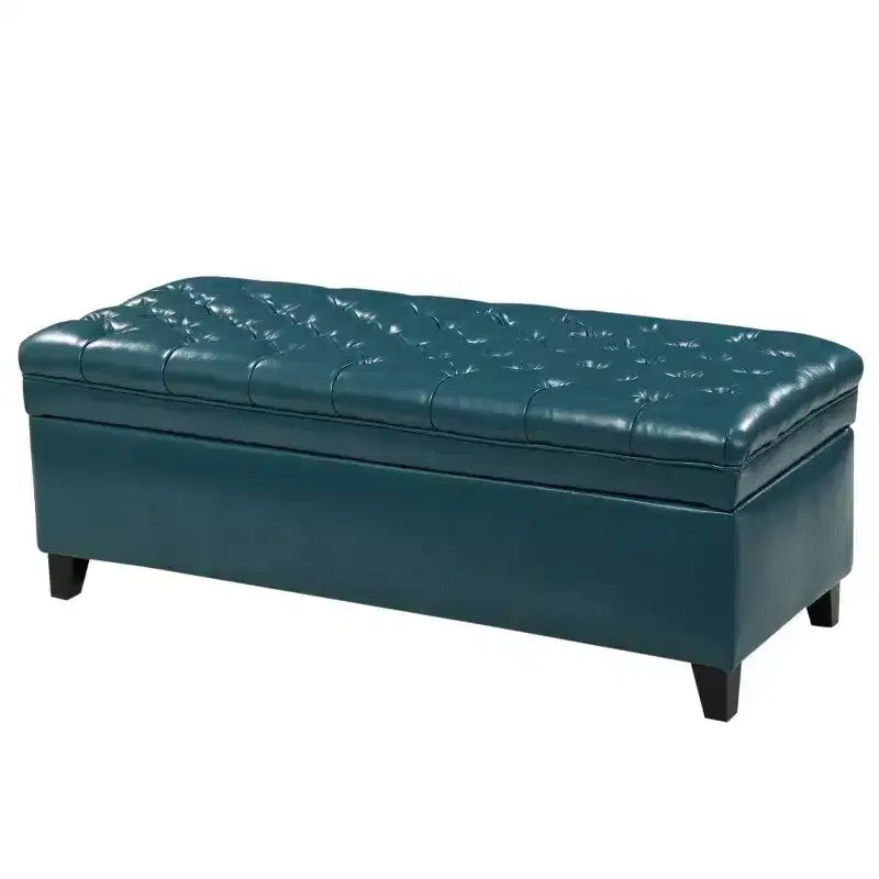 50 Panchina Contenitore, Panchina Ottomana Capitonnè da Fondo Letto con Coperchio Sollevabile, Ottomana per Soggiorno, Ingresso