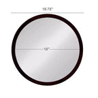 Specchio da Parete Rotondo per Bagno 20x20 Pollici, Specchio da Toilette Moderno da Parete con Cornice in Legno per Bagno, Camera da Letto