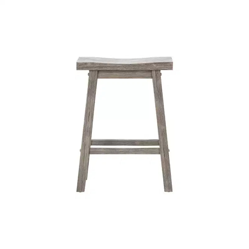 Set di 2 sgabelli da bar Sonoma Saddle da 24" senza schienale, in legno di acacia