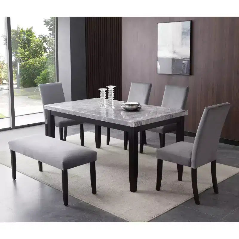 Napoli Marble Top Dining Table Gray