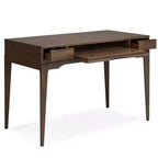 Scrivania piccola Pearson, marrone noce, stile direzionale da 48", vassoio per tastiera, schedario