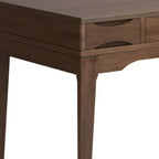Scrivania piccola Pearson, marrone noce, stile direzionale da 48", vassoio per tastiera, schedario