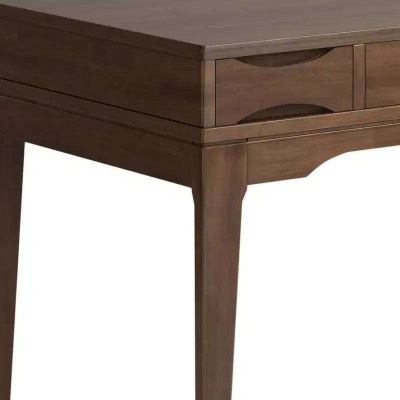 Pearson Small Desk Walnut Brown, : 48" Executive Style, Keyboard Tray, File Cabinet