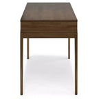 Scrivania piccola Pearson, marrone noce, stile direzionale da 48", vassoio per tastiera, schedario