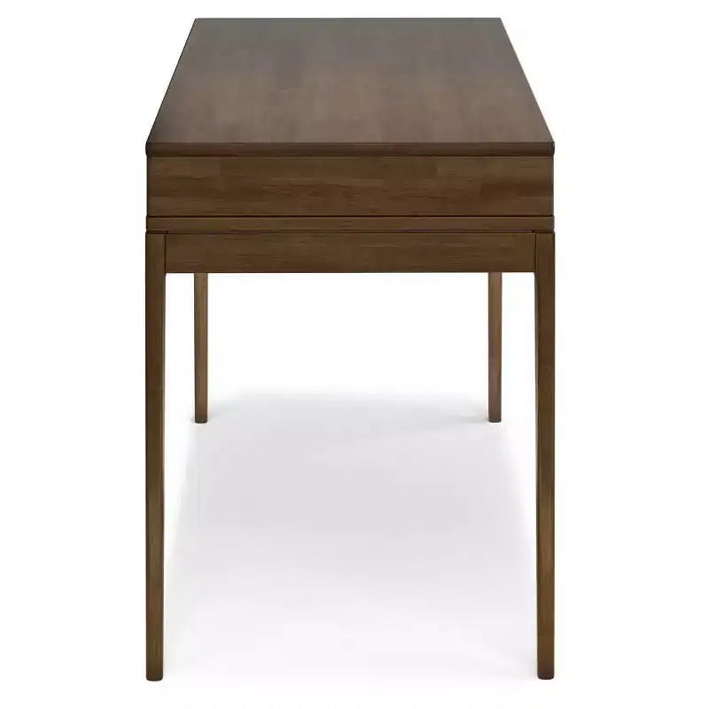 Pearson Small Desk Walnut Brown, : 48" Executive Style, Keyboard Tray, File Cabinet