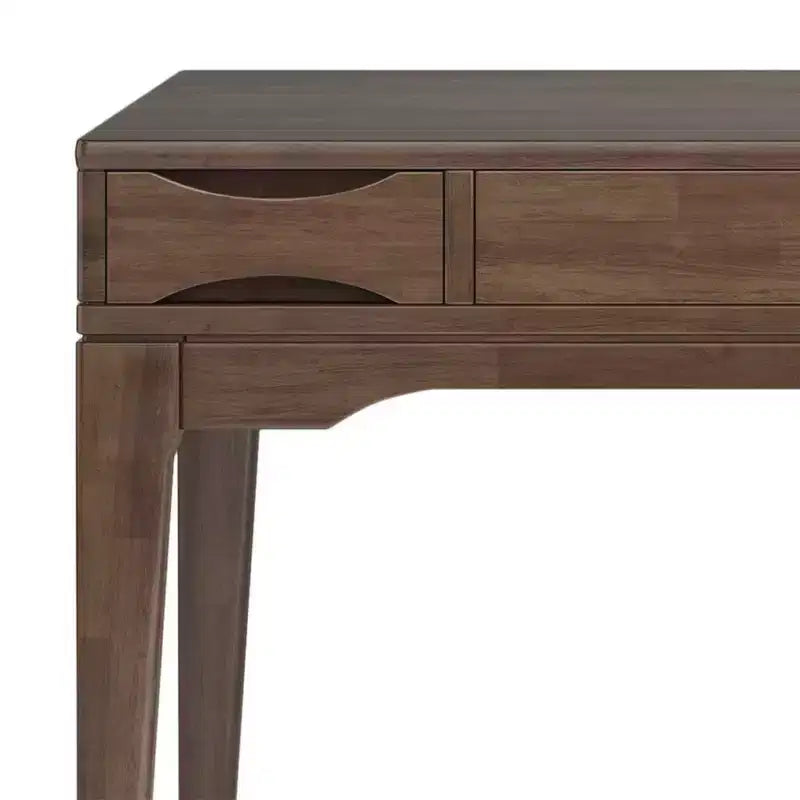 Scrivania piccola Pearson, marrone noce, stile direzionale da 48", vassoio per tastiera, schedario