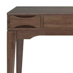 Scrivania piccola Pearson, marrone noce, stile direzionale da 48", vassoio per tastiera, schedario
