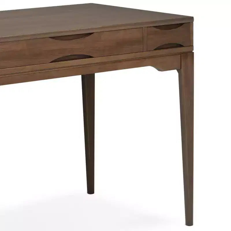 Scrivania piccola Pearson, marrone noce, stile direzionale da 48", vassoio per tastiera, schedario