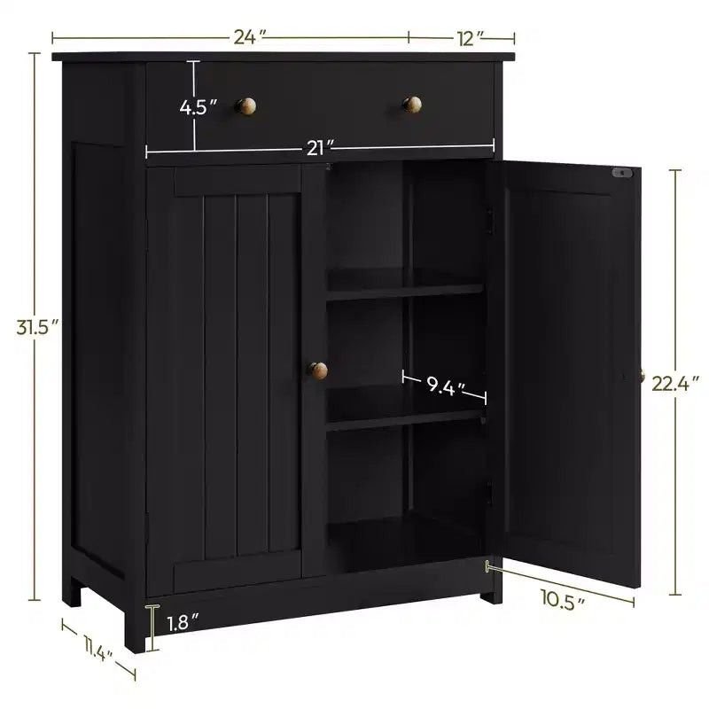 Wooden Bathroom Cabinet with Adjustable Shelf