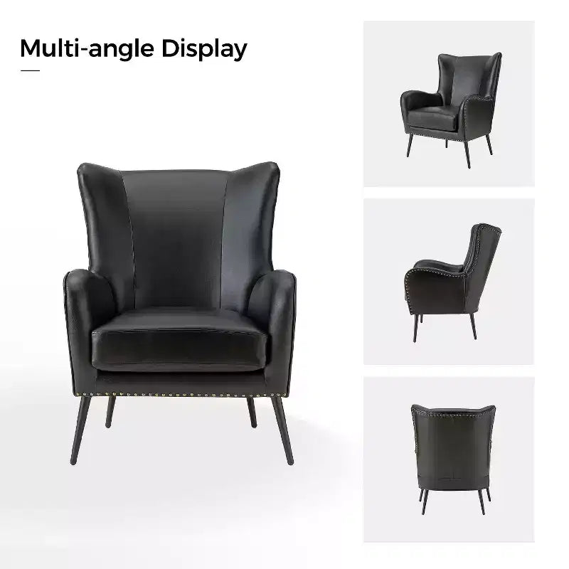 Harpocrates Classic Armchair with wingback and nailhead trim