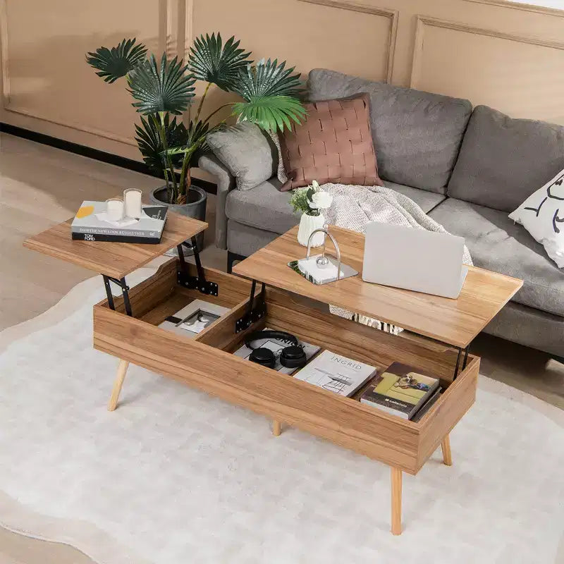 47'' Lift Top Coffee Table Central Table with Hidden Compartments for Living Room